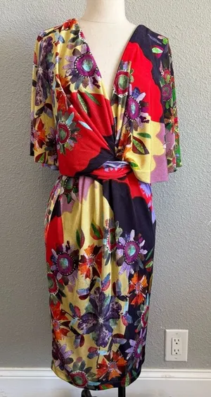 Anthropologie Ranna Gill Sabatina‎ Floral Dress Size Medium thumbnail 1