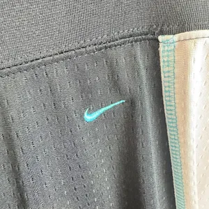 Nike Mesh Black White Blue Stripe Straight Leg‎ Drawstring Athletic Pants Size L thumbnail 4