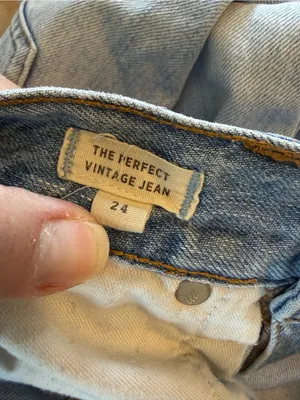 Madewell The Perfect Vintage Jean 24 Light Wash High Rise Straight‎ 100% Cotton thumbnail 6
