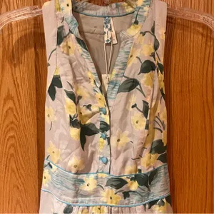 Anthropologie Maeve Dutch Yellow Floral Print Sleeveless Shift Dress‎ Size 0 thumbnail 6