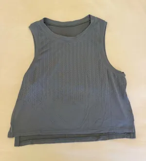 lululemon athletica Gray Perforated Athletic Tank thumbnail 1