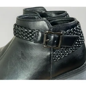 Jeossy Women's Faux Leather Ankle Boots Zipper Casual size 8 NRK23022 thumbnail 3