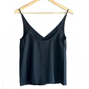 NWT - Thakoon Womens Tank Top Small Black Camisole V Neck Coquette thumbnail 3