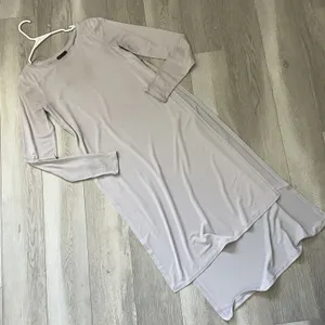 Lululemon Midi Dress seek softness high slit long sleeve womens Purple (size 6) thumbnail 3