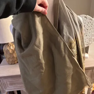 Elegant Paisley Scarf in Brown and Gold thumbnail 3
