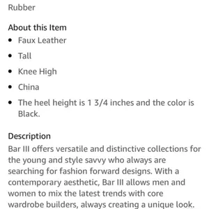 Bar III VAYLA BLACK PLEATHER VEGAN FAUX LEATHER RIDING BOOTS 6 thumbnail 8