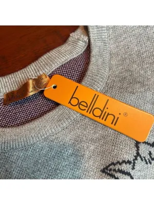 Beldini Double Knit Novelty Cat sweater from Grey kitties graphic design Sz L thumbnail 10