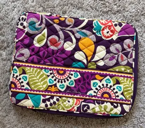 Vera Bradley Purple Floral Quilted Tablet Case / J38 thumbnail 1