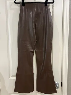 Abercrombie & Fitch Vegan Leather Pants – Brown – Size Small Short – NWT thumbnail 5