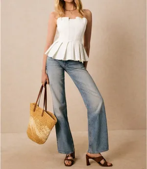 Peplum Top White Size M thumbnail 5