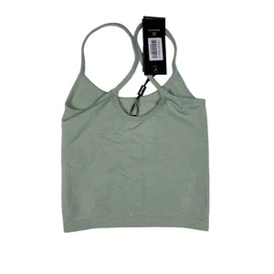 Bo + Tee Rythm Seamless Scoop Neck Crop Top in Pale Green thumbnail 2