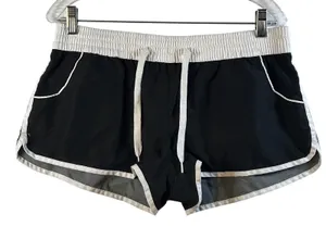 Ocean Pacific OP Black White Trim‎ Athletic Shorts Size Large with Pockets thumbnail 1