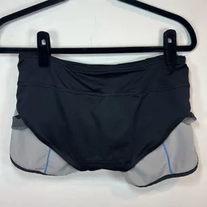 Lululemon 3" Speed Up Shorts Heathered Black / Black / Lakeside Blue Pocket Sz 4 thumbnail 15