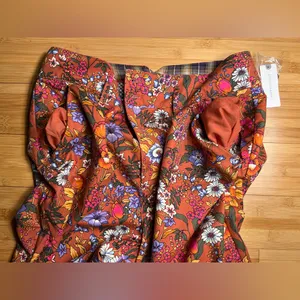 Anthropologie Maeve Floral Flower Power Wide Leg High Waist Crop Pants|Size:14 thumbnail 13