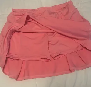 Pink tennis skirt with built-in shorts #tennisskirt thumbnail 2