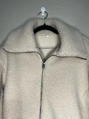 Uniqlo Teddy Sherpa Cream‎ Cozy Full Zip Jacket thumbnail 3