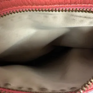 Coach Ashley Womens Leather Shoulder Bag In Red With Gold Accents thumbnail 9