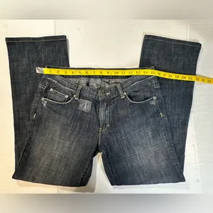 Armani Exchange Jeans Blue Straight Grunge Classic Denim‎ Logo Distressed 10 Reg thumbnail 5