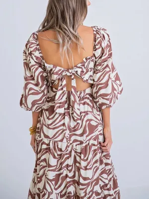 *NEW* Karlie Poplin Smocked Zebra Dress thumbnail 2