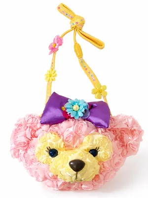 Disney Hong Kong Disneyland ShellieMay Bear Springtime Satin Rose Crossbody Bag thumbnail 1