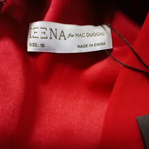 $398 Mac Duggal Ieena Formal Evening Gown Womens 10 Red Maxi Dress Wedding Party thumbnail 8