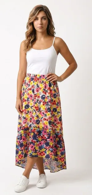 Hutch Anthropologie Bethanie High/Low Dress Florals Size Medium thumbnail 1