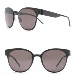 YSL 54mm round metal sunglasses thumbnail 1