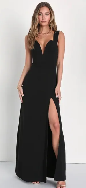 Lulus Daring Elegance Black Sleeveless Mermaid Maxi Dress thumbnail 3