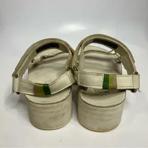 Teva platform Sandals white leather uppers & footbed womens size 9 casual trendy thumbnail 4