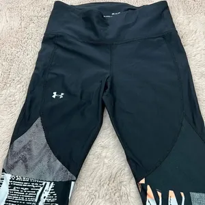 Under Armour size small black abstract print leggings thumbnail 1