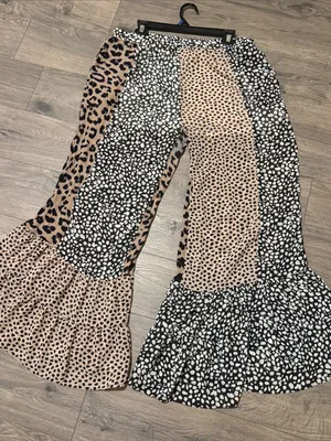 Umgee Mixed Animal Print Tiered Maxi Skirt in Beige and Black thumbnail 2