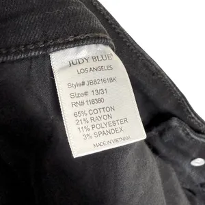Judy Blue Distressed Boyfriend Jeans Size 13/31 Black Denim Relaxed Fit Stretchy thumbnail 10