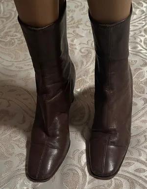 Anne Klein Dark Brown Heeled Boots thumbnail 1