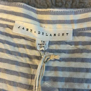 Jane + Delancey 5 Button Henley Rayon Tunic Size 1X Stripes long Sleeve NWT thumbnail 9