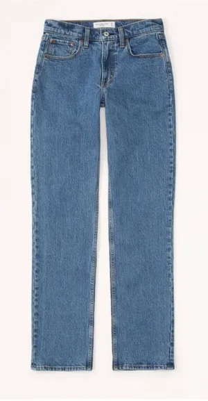 Abercrombie & Fitch 90s Straight Mid Rise‎ Curve Love Jeans Women's 26 Long Blue thumbnail 1