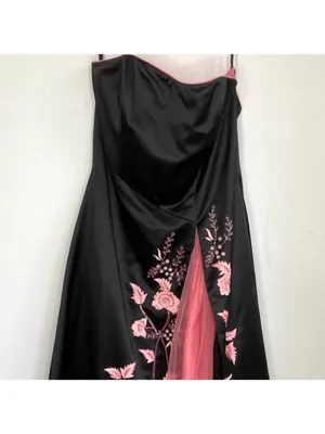 Tiffany Designs Strapless Floral Dress Size 12 Prom Formal Vintage Y2K thumbnail 3