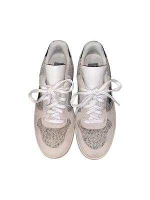 Veja Women's Sneakers Snow/ Black Size 8 Flannel Fabric Low Top Lace Up Shoe thumbnail 2