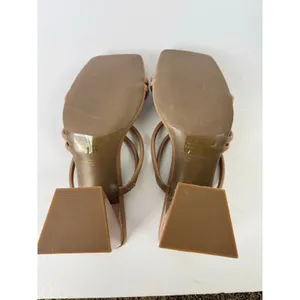 NWOT Abound Austyn Strappy Sandals Patent Leather Block Heel Neutral Nude Tan 9 thumbnail 6
