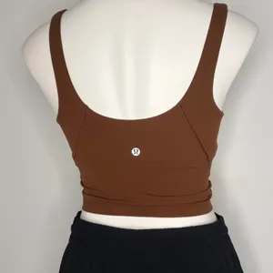 Lululemon Align Tank Top Women 4 Roasted Brown Nulu Built-in Bra Crop W1DUVS thumbnail 3