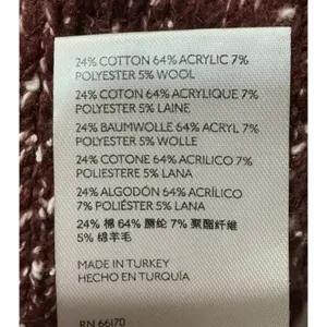 Anthropologie Marled Knit‎ Sleeveless Slit Turtleneck Sweater Tunic Burgundy MED thumbnail 9