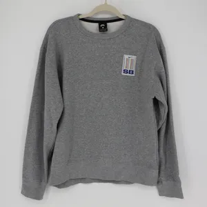 Nike SB Striped Skate Crewneck Sweatshirt Size Small Grey Men's Classic Minimal‎ thumbnail 1