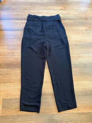 Madewell Black Paperbag Waist Tapered Chinos thumbnail 5