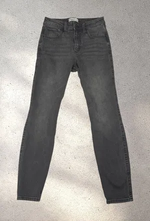 Abercrombie & Fitch The Skinny High Rise Jeans 24/00 Gray Stretch Denim thumbnail 1