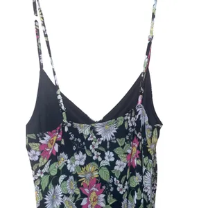 No Comment Women Maxi Dress M Black Floral Mesh Spaghetti Strap Boho Cinched Hem thumbnail 8