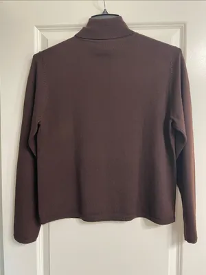 Charter Club Extra Fine Italian Merino Wool Turtleneck Sweater Vintage Size XL thumbnail 2