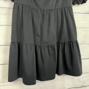Gianni Bini Black Puff Sleeve Mini Dress Size‎ Large Going Out Party Babydoll thumbnail 4