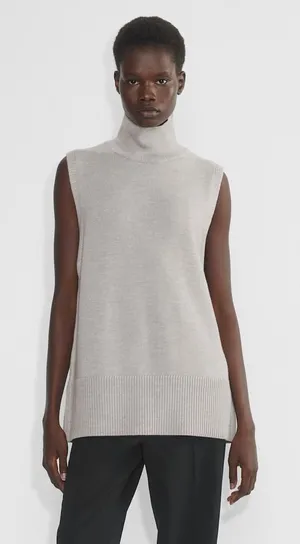 Aritzia Babaton Successor Merino Wool Sleeveless Turtleneck Sweater Top thumbnail 1