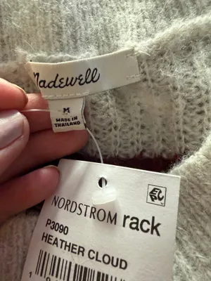 Madewell red and White Striped soft Knit Pullover Sweater thumbnail 4