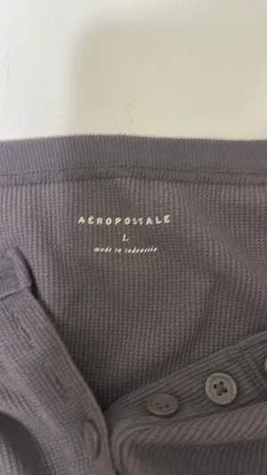 Aeropostale Long Sleeve Waffle Knit Cropped thumbnail 3