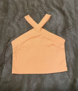 Cross Cross Ribbed Halter Top thumbnail 1